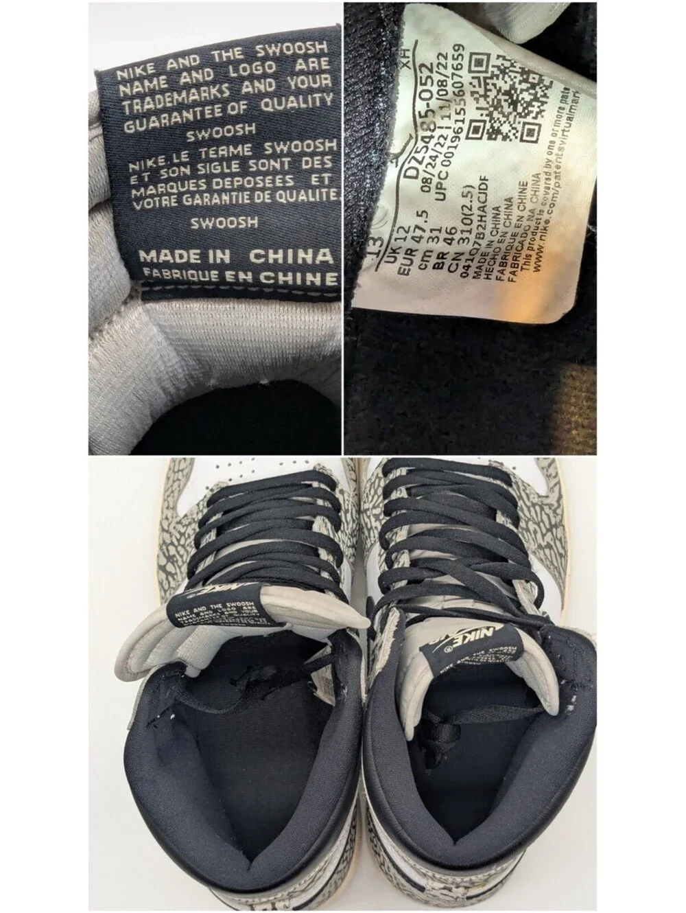 Jordan size conversions